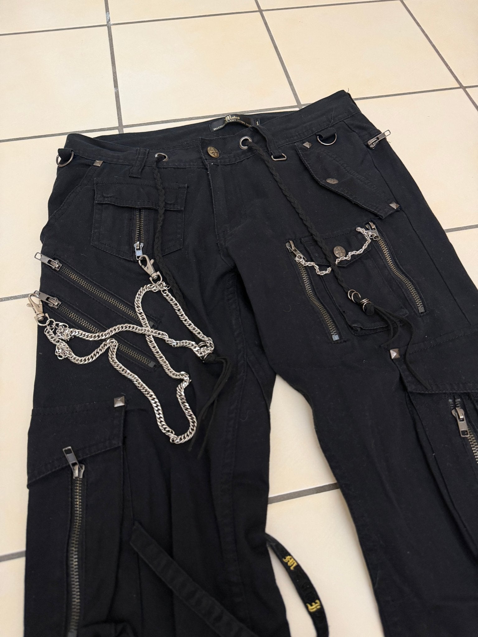 Midas Laced Up Chained Flared Pants - wintexarchive