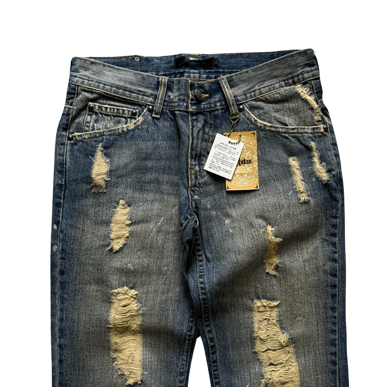 Midas splattered distressed flared denim - wintexarchive