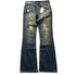 Midas splattered distressed flared denim - wintexarchive