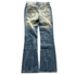 Midas splattered distressed flared denim - wintexarchive