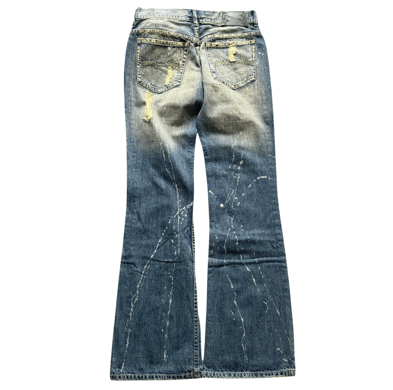 Midas splattered distressed flared denim - wintexarchive