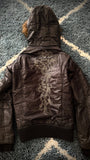 Midas Tribal Embroidery Poem Puffer Jacket - wintexarchive