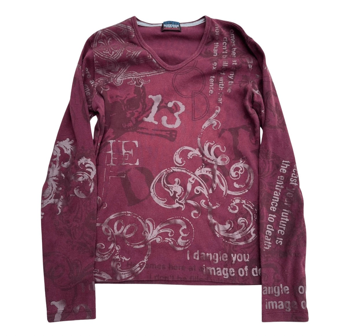 Nicole Club Red Tattoo Tribal Longsleeve - wintexarchive