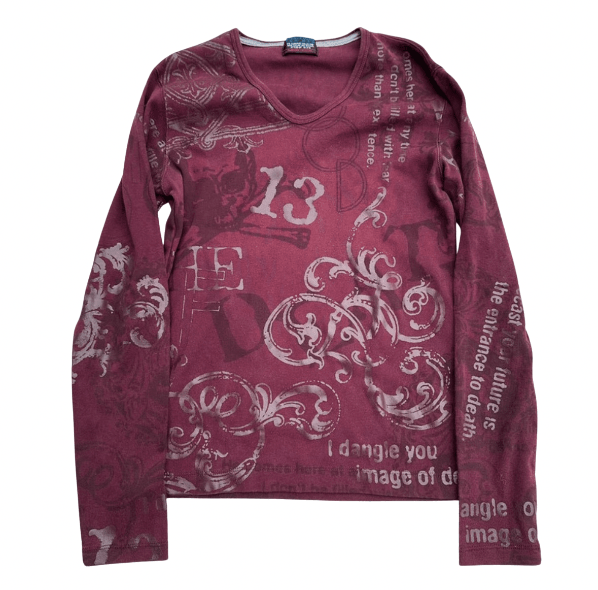 Nicole Club Red Tattoo Tribal Longsleeve - wintexarchive
