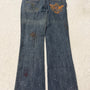 Nicole Club Splattered Patch Flared Pants - wintexarchive