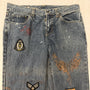 Nicole Club Splattered Patch Flared Pants - wintexarchive