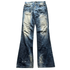 painted & distressed bootcut pants - wintexarchive