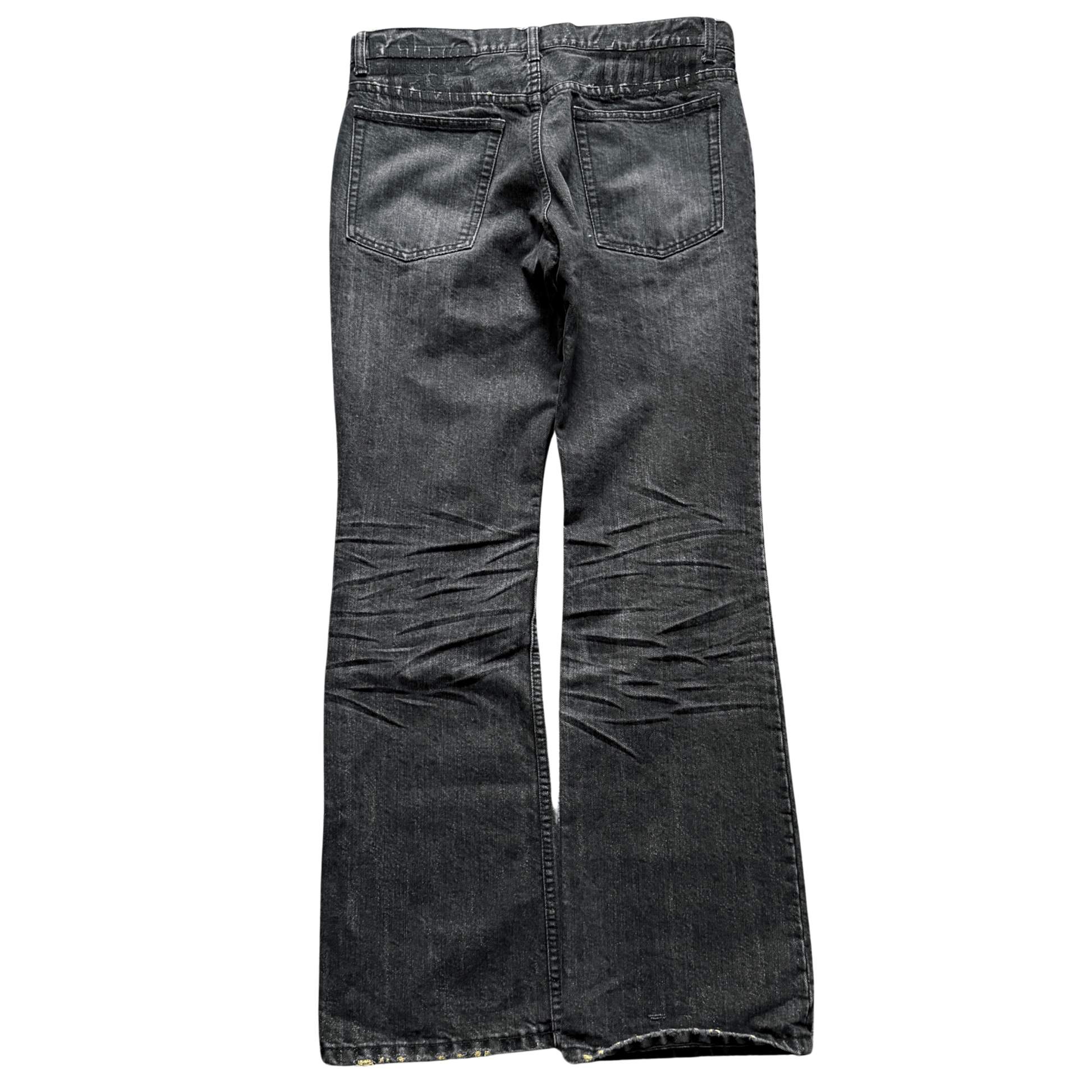 Pony Hair Clawmark Flared Denim - wintexarchive