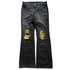 Pony Hair Clawmark Flared Denim - wintexarchive