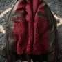 Roen Leopard Infusion Hybrid Leather Puffer Jacket - wintexarchive