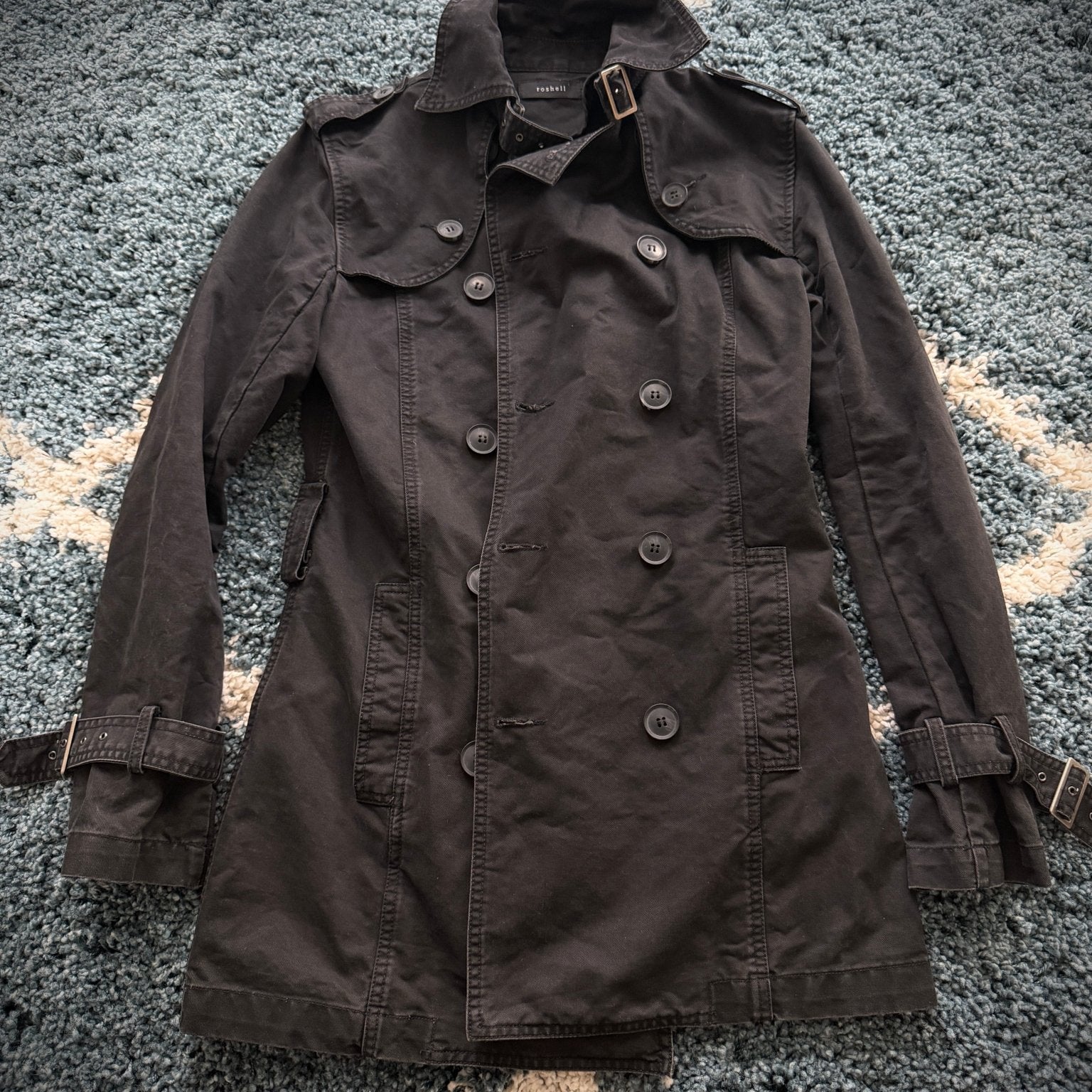 Roshell Military Flap Belt Coat - wintexarchive