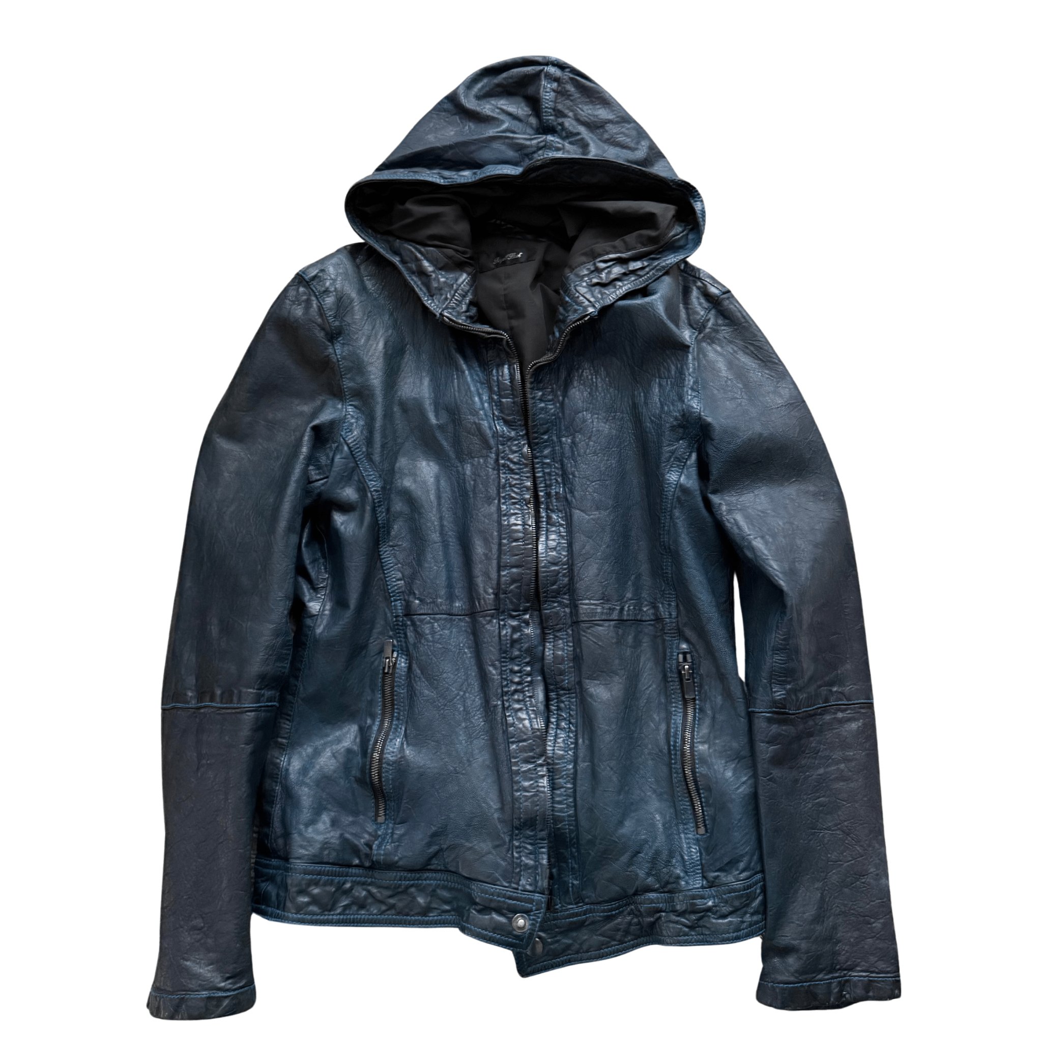 Royal Flash Hooded Leather Jacket - wintexarchive
