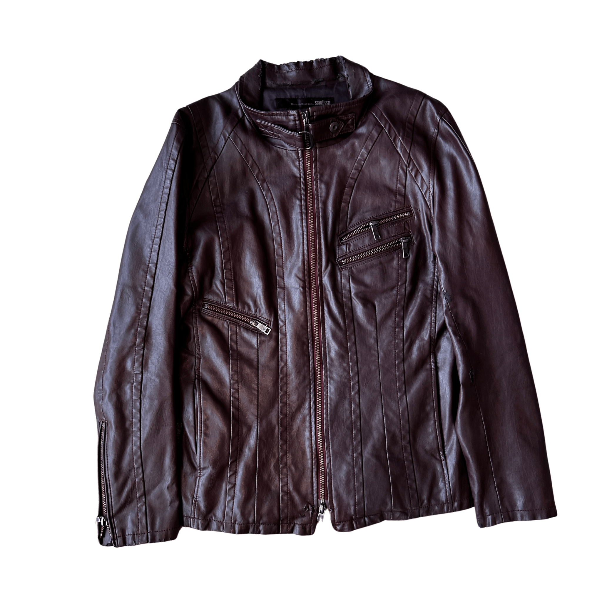 Schlussel asymmetrical zipper rider Jacket - wintexarchive