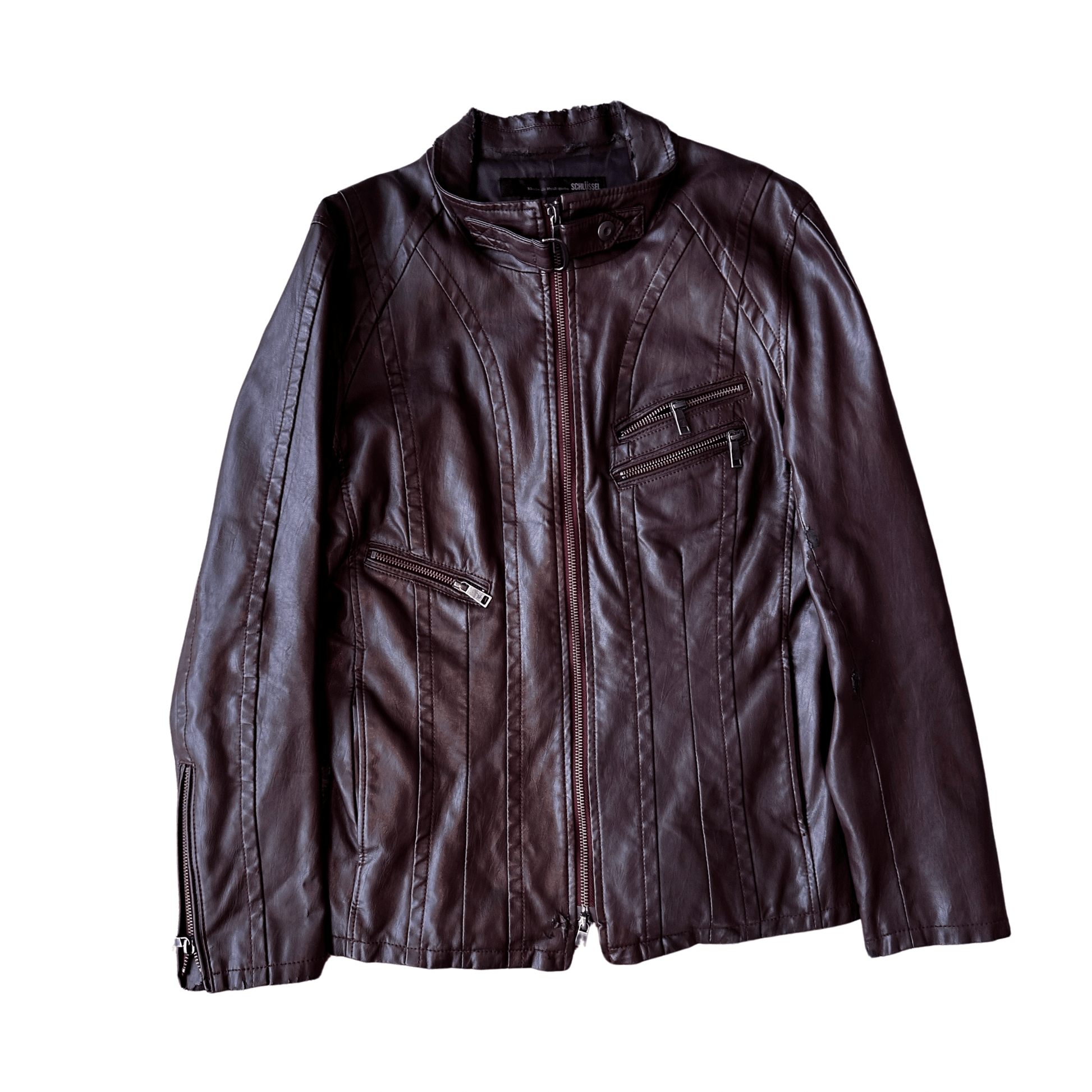 Schlussel asymmetrical zipper rider Jacket - wintexarchive