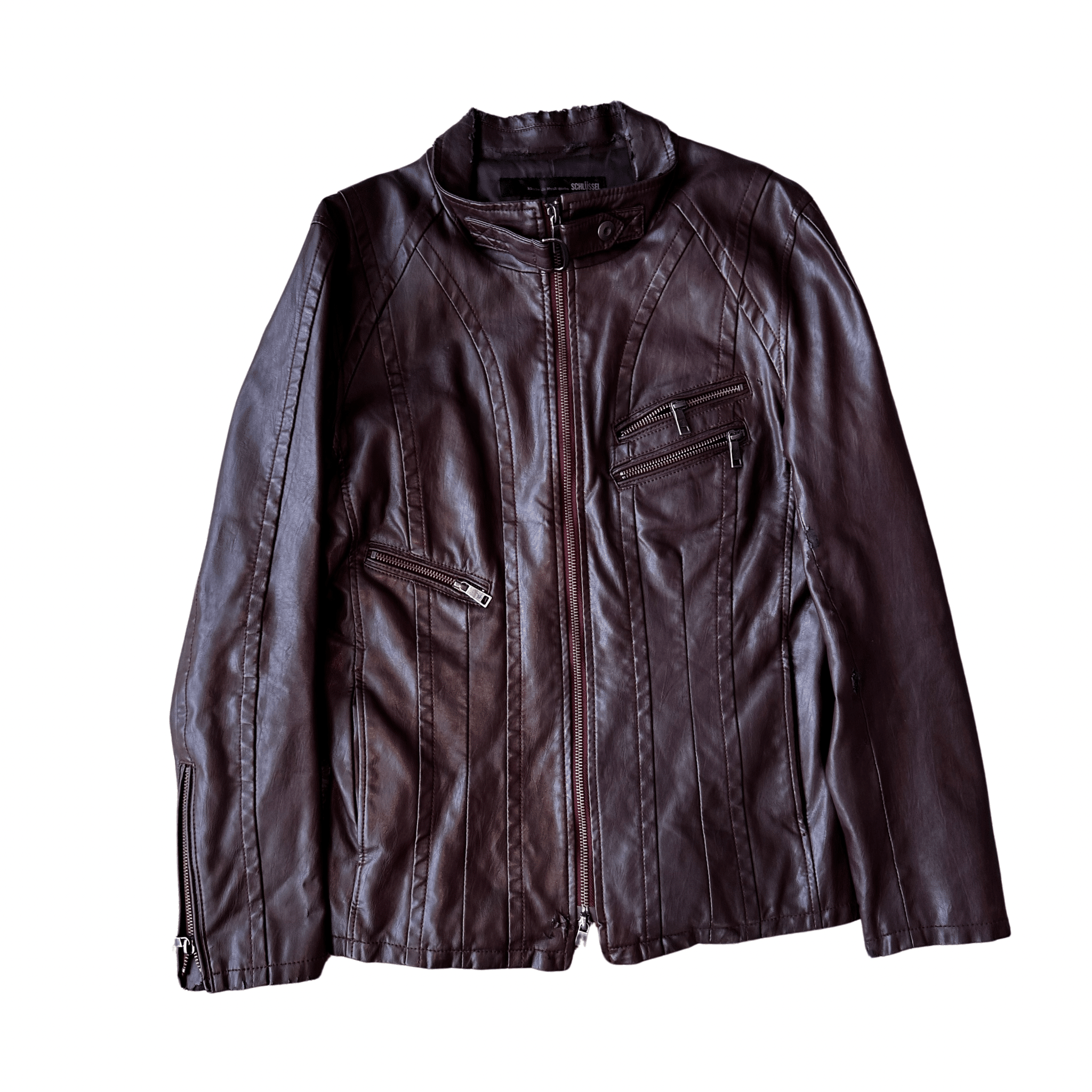 Schlussel asymmetrical zipper rider Jacket - wintexarchive