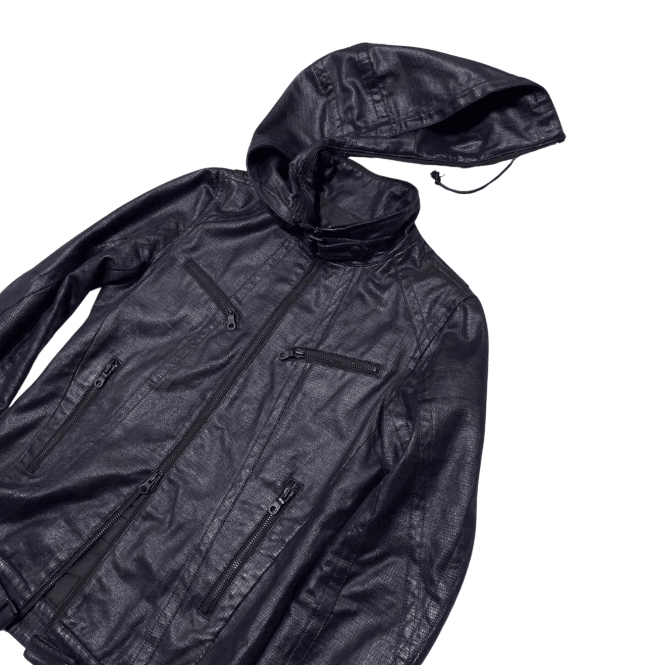 Schlussel Convertible Hood Croc Jacket - wintexarchive