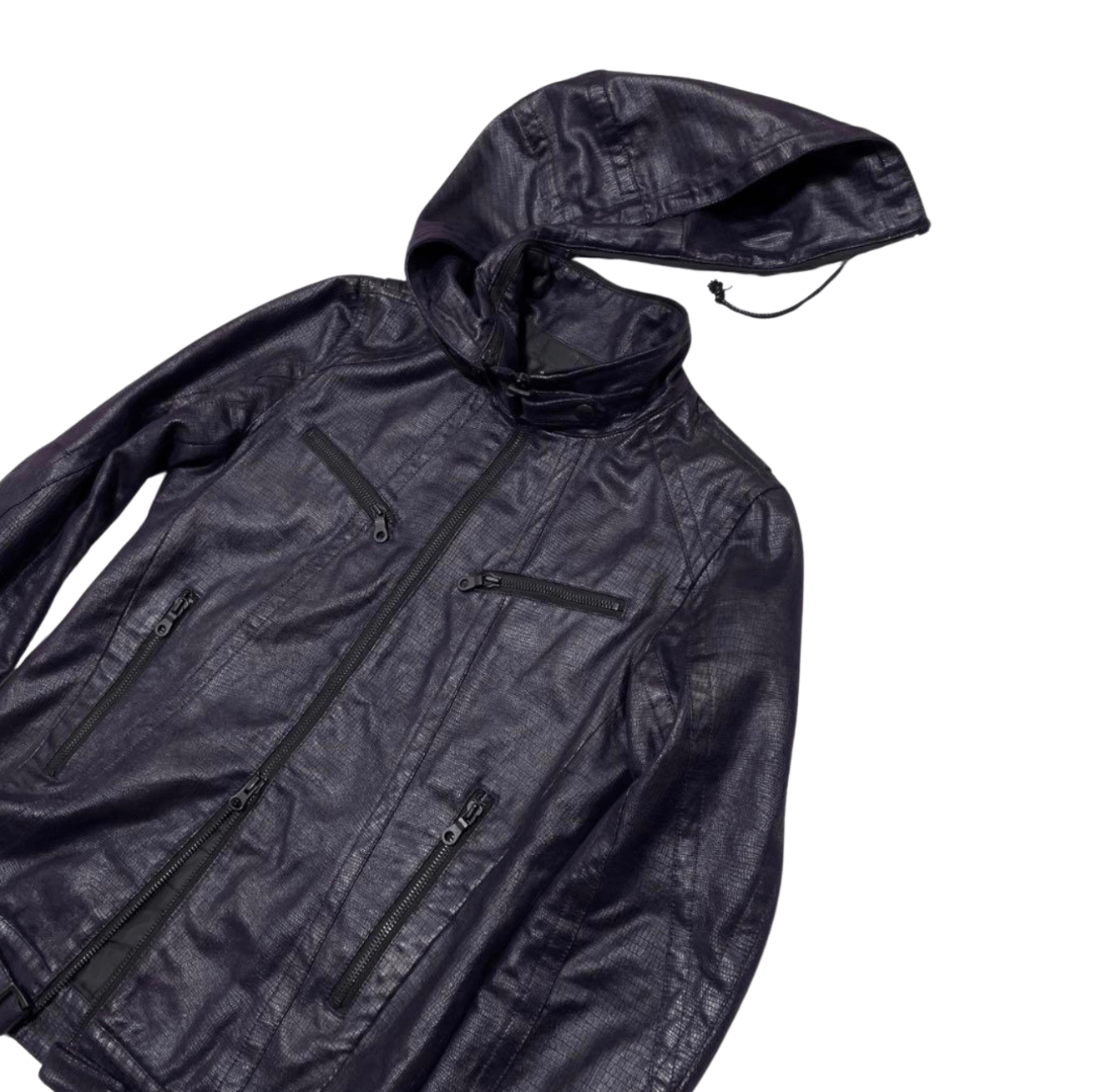 Schlussel Convertible Hood Croc Jacket - wintexarchive