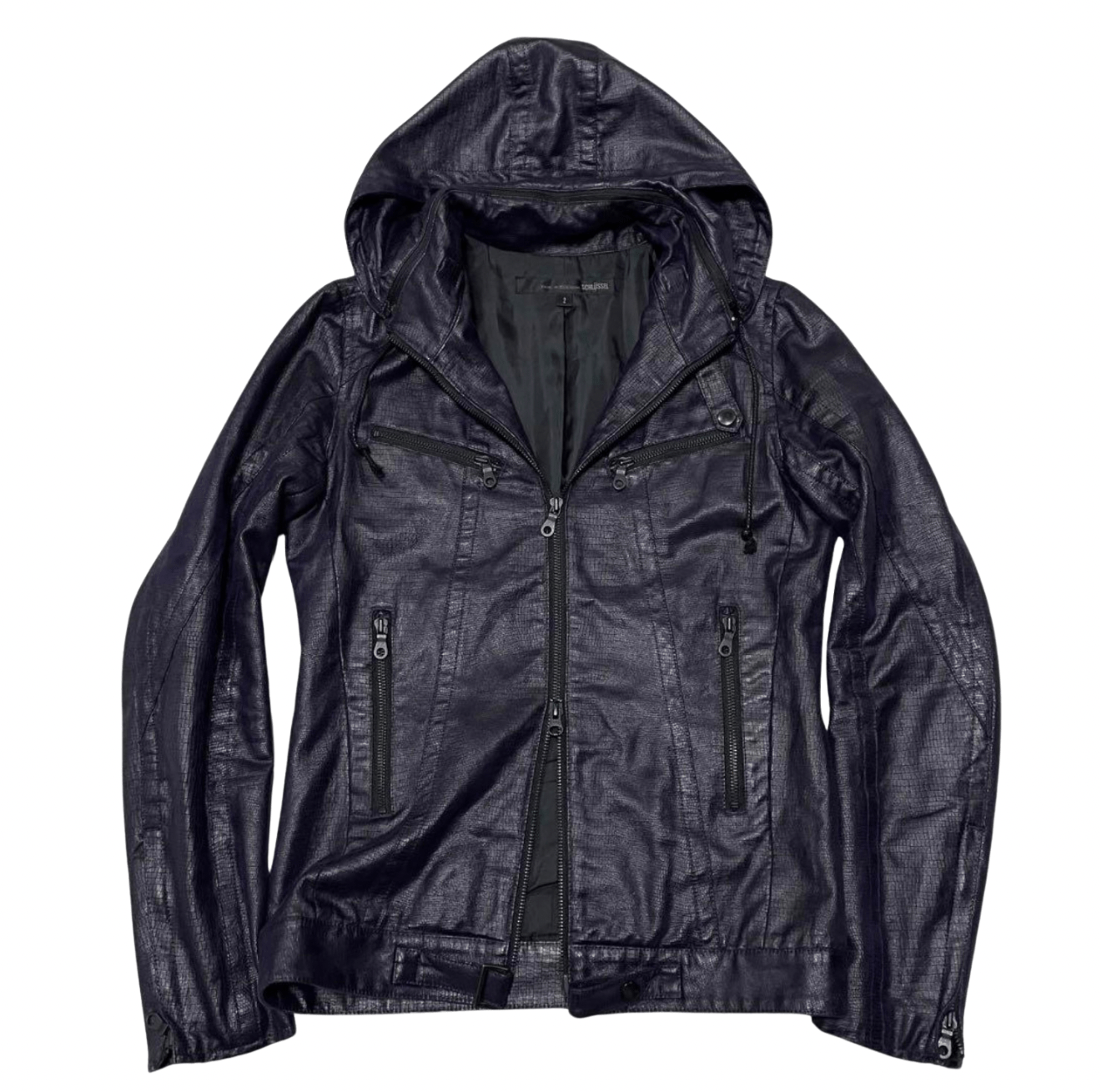 Schlussel Convertible Hood Croc Jacket - wintexarchive
