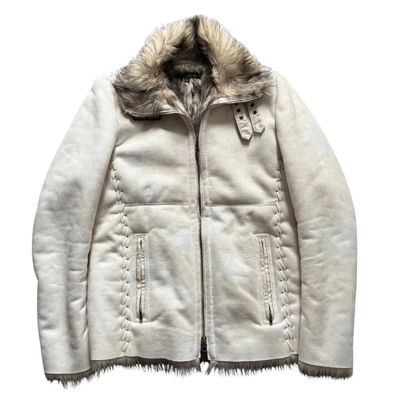 Schlussel Scar Stitched & Fur Rider Jacket - wintexarchive