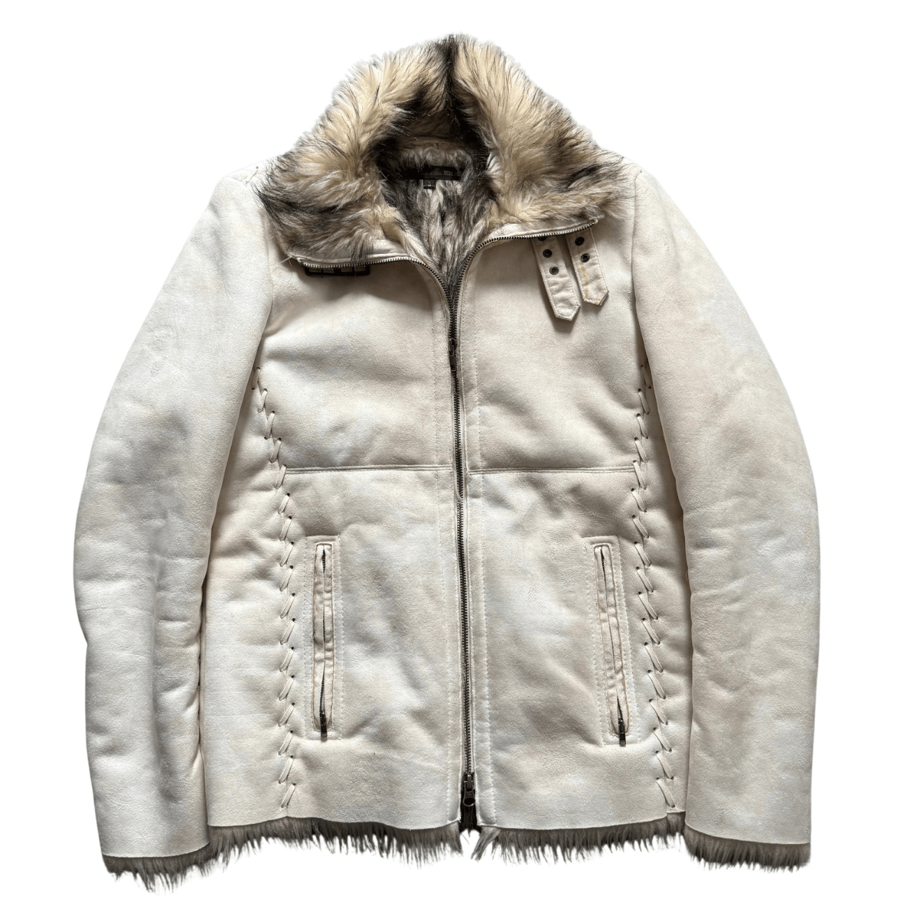 Schlussel Scar Stitched & Fur Rider Jacket - wintexarchive