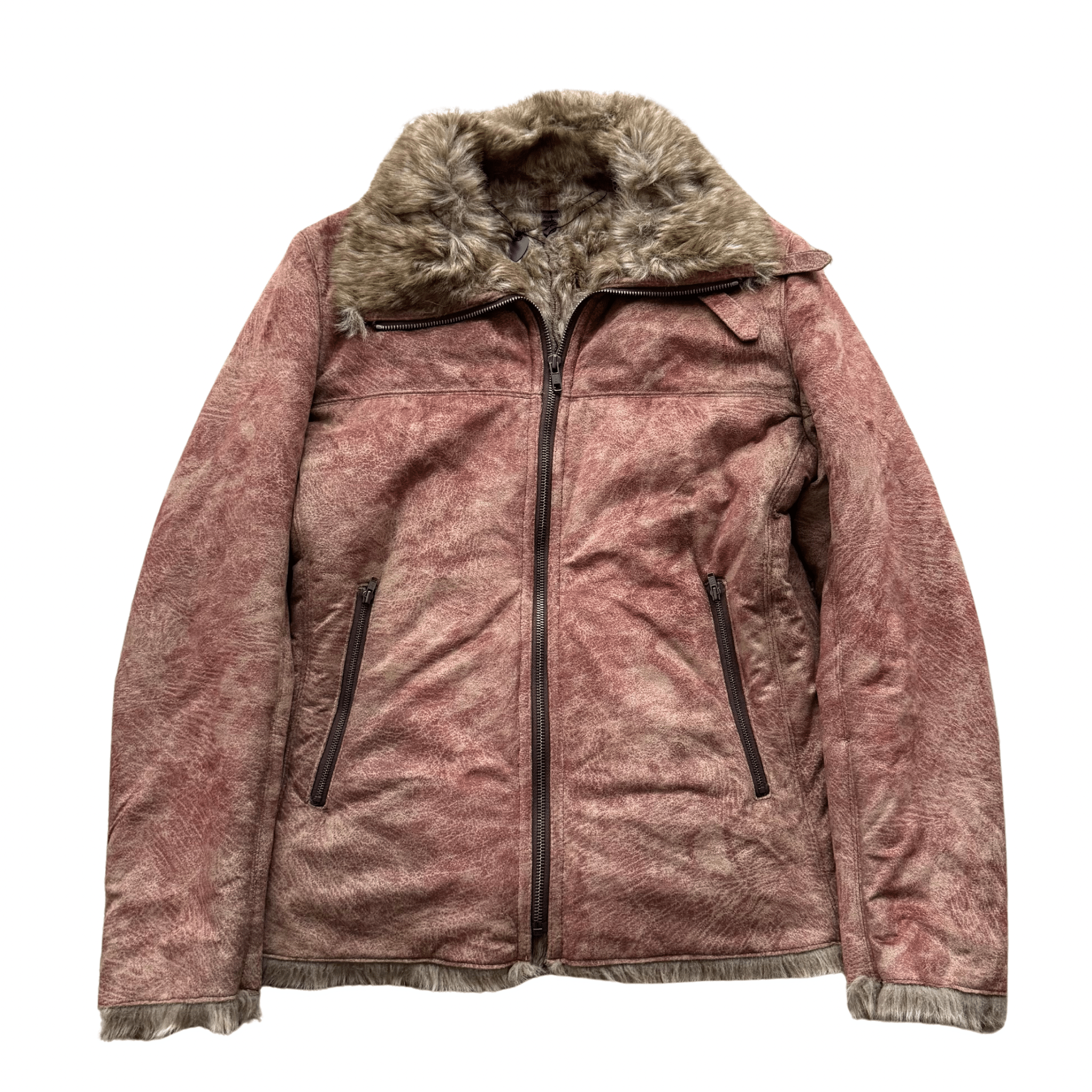 Schlussel Suede Fur Bondage Rider Jacket - wintexarchive