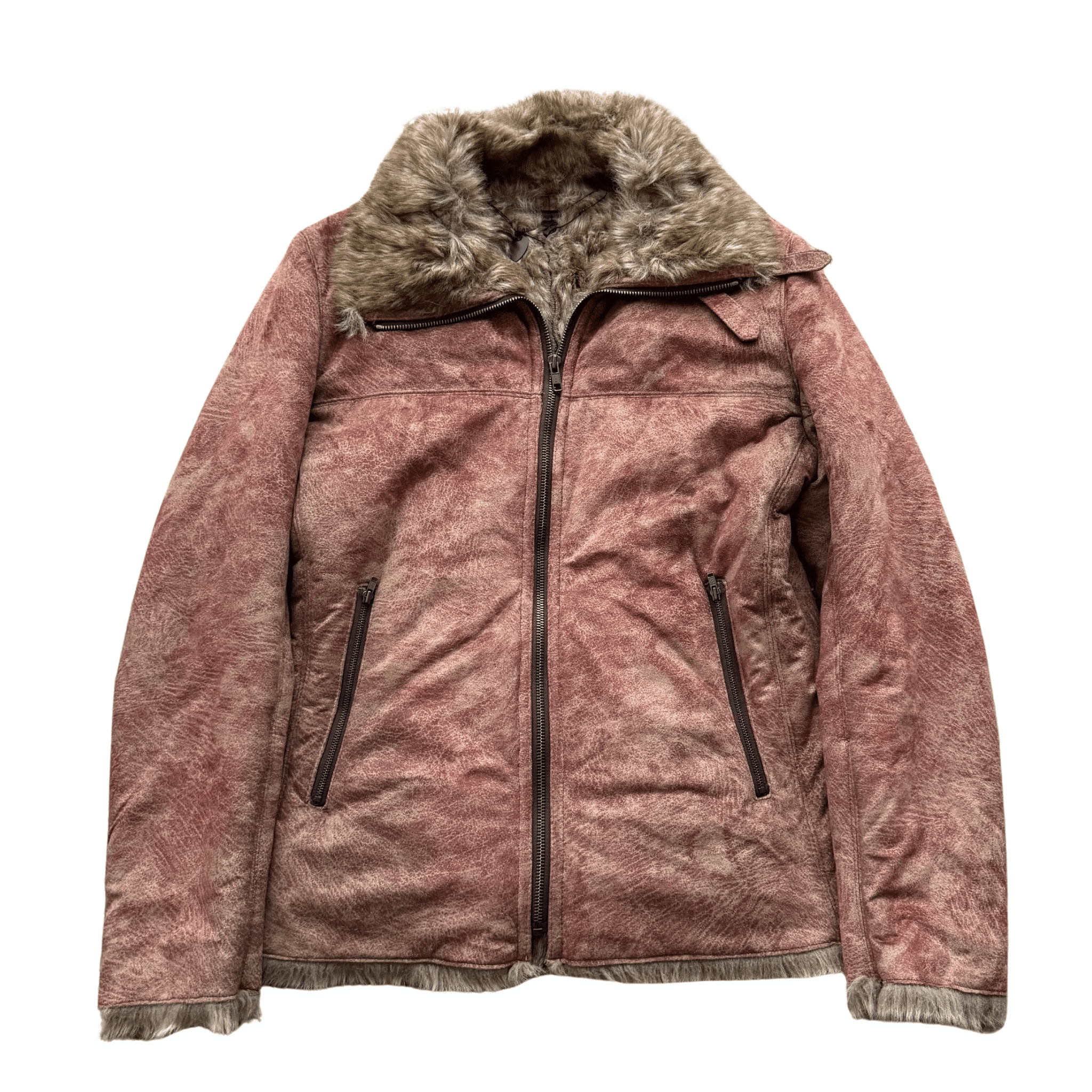 Schlussel Suede Fur Bondage Rider Jacket - wintexarchive