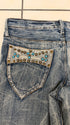 Semantic Design Spiral Studded Flared Pants - wintexarchive