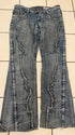 Semantic Design Spiral Studded Flared Pants - wintexarchive