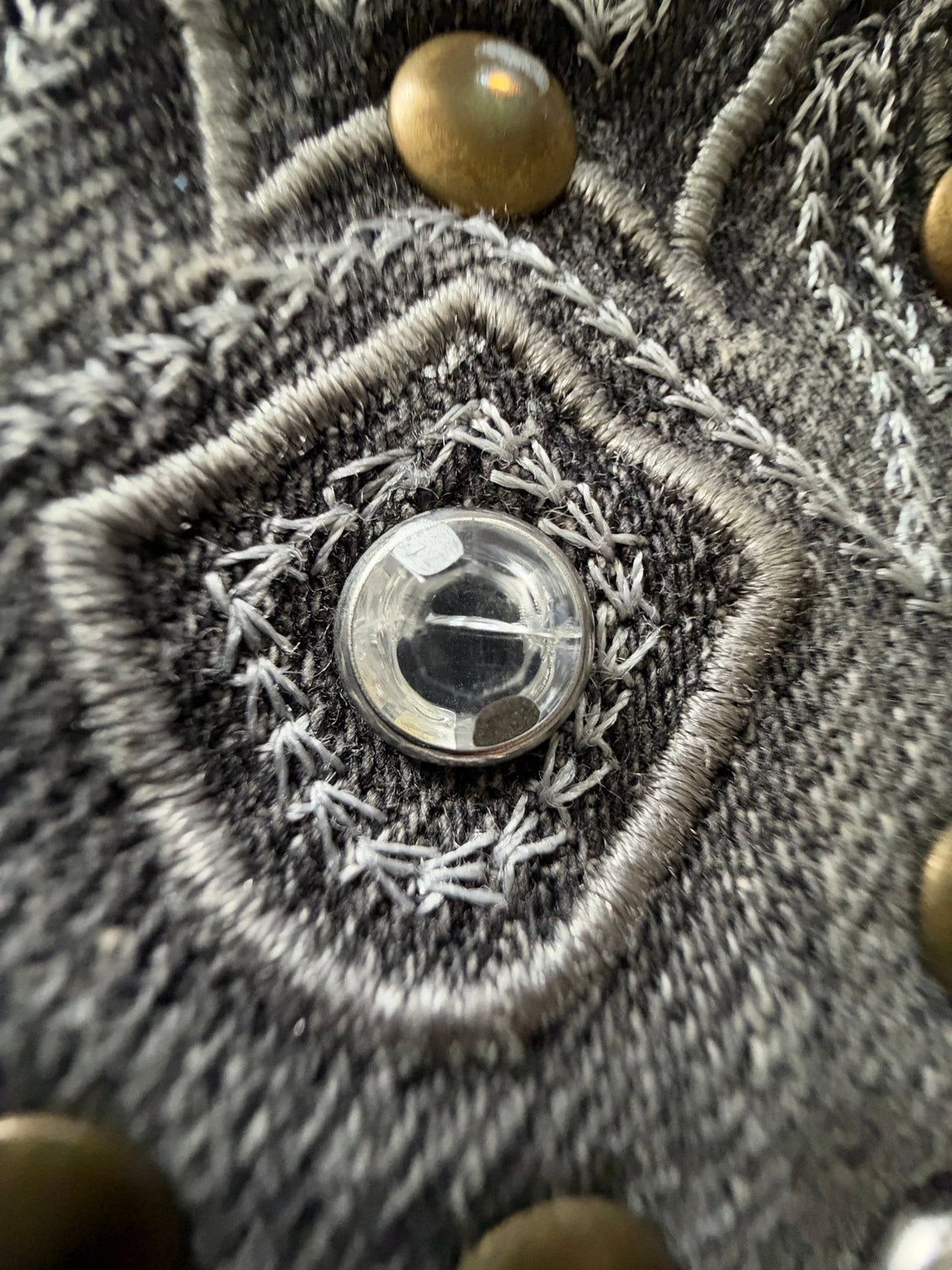 Semantic Design Studded Splattered Flared Denim - wintexarchive