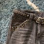 Semantic Design Studded Splattered Flared Denim - wintexarchive