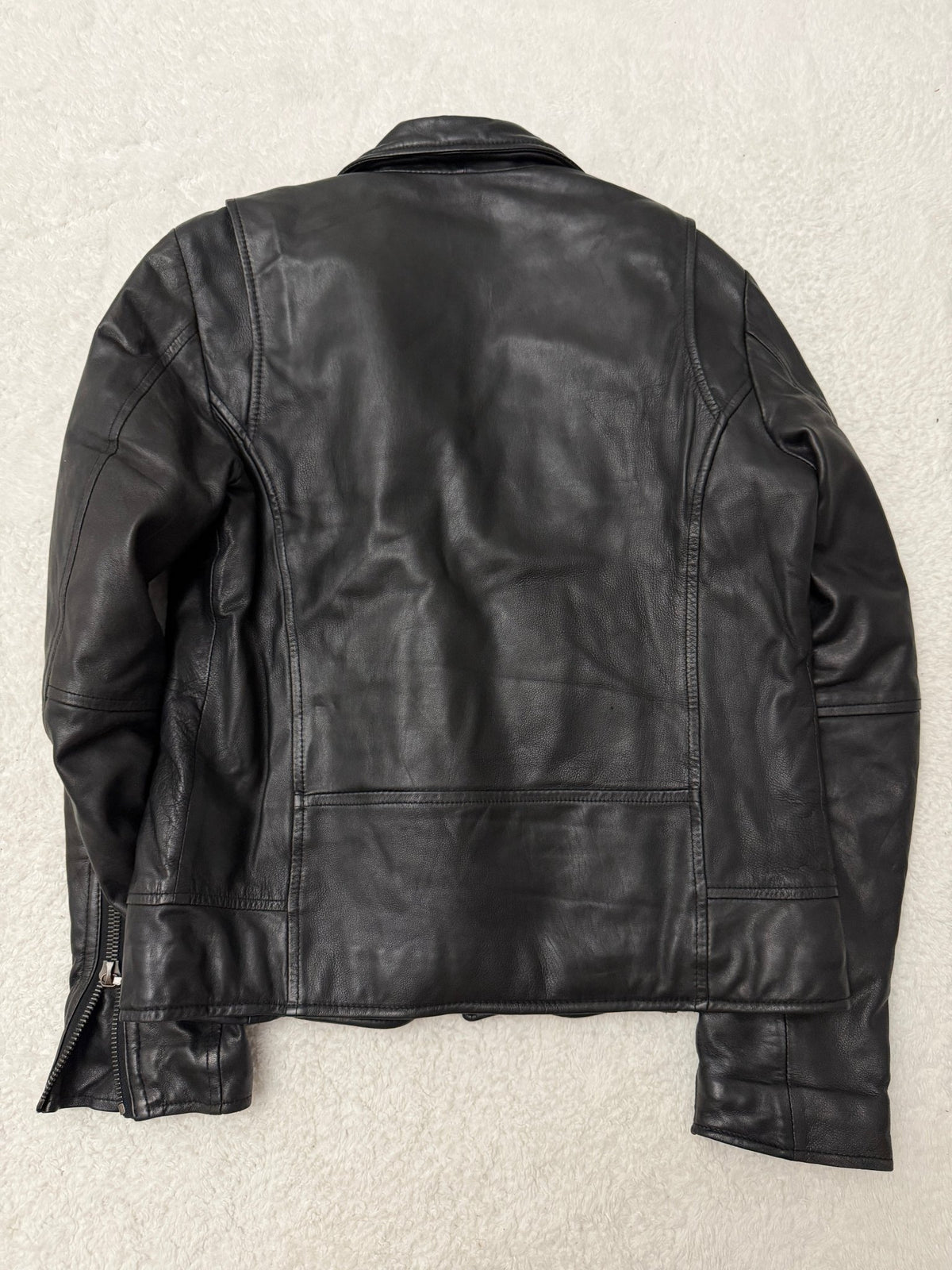 Shellac Asymmetrical Double Rider Leather Jacket - wintexarchive