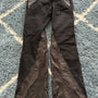 Shohei Takamiya Custom Snakeskin Flared Pierced Pants - wintexarchive