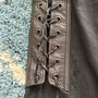 Shohei Takamiya Custom Snakeskin Flared Pierced Pants - wintexarchive