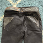 Shohei Takamiya Custom Snakeskin Flared Pierced Pants - wintexarchive