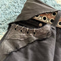 Shohei Takamiya Custom Snakeskin Flared Pierced Pants - wintexarchive