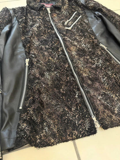 Tornado Mart Abstract Python Glitter Jacket - wintexarchive