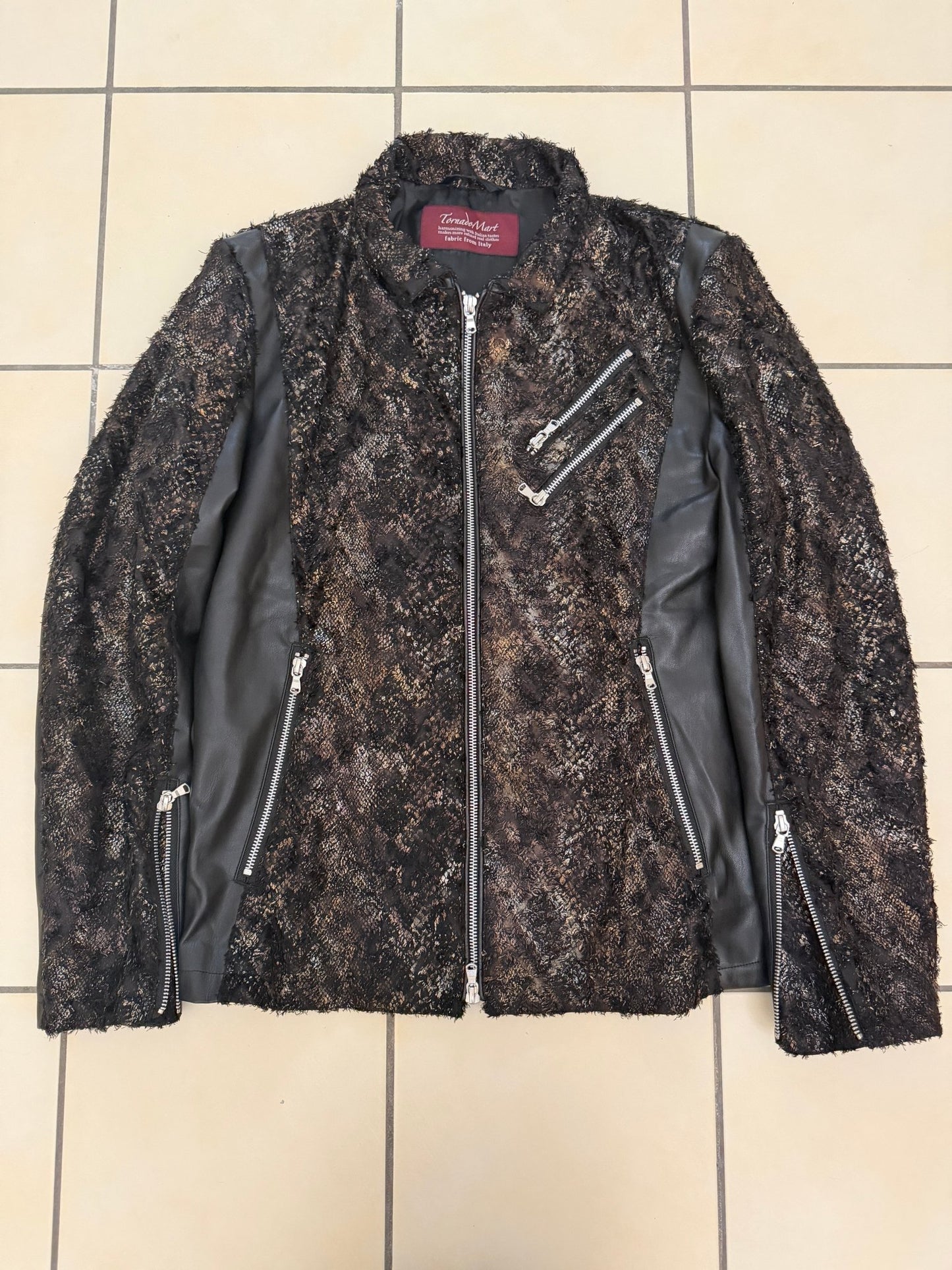 Tornado Mart Abstract Python Glitter Jacket - wintexarchive