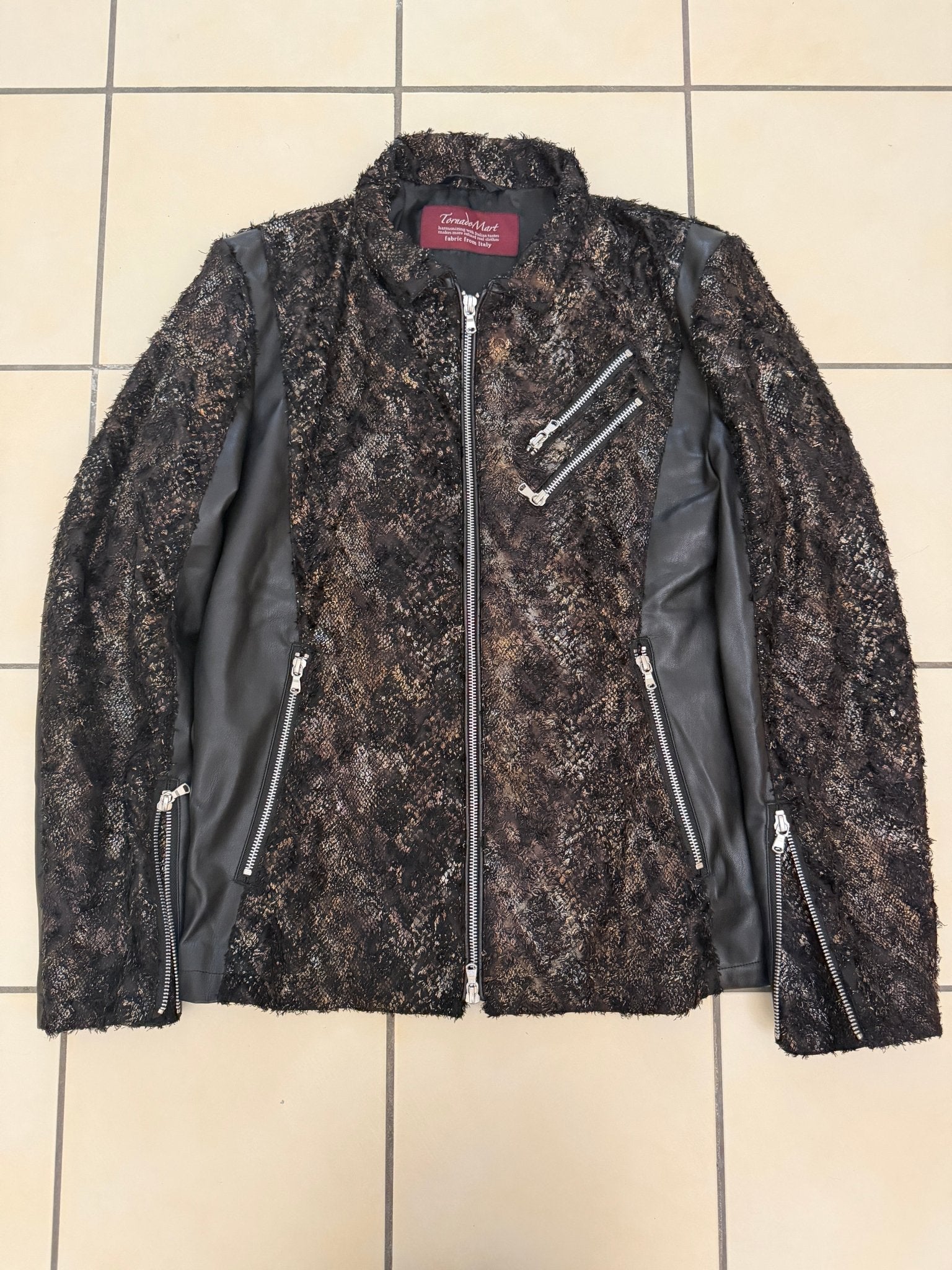 Tornado Mart Abstract Python Glitter Jacket - wintexarchive