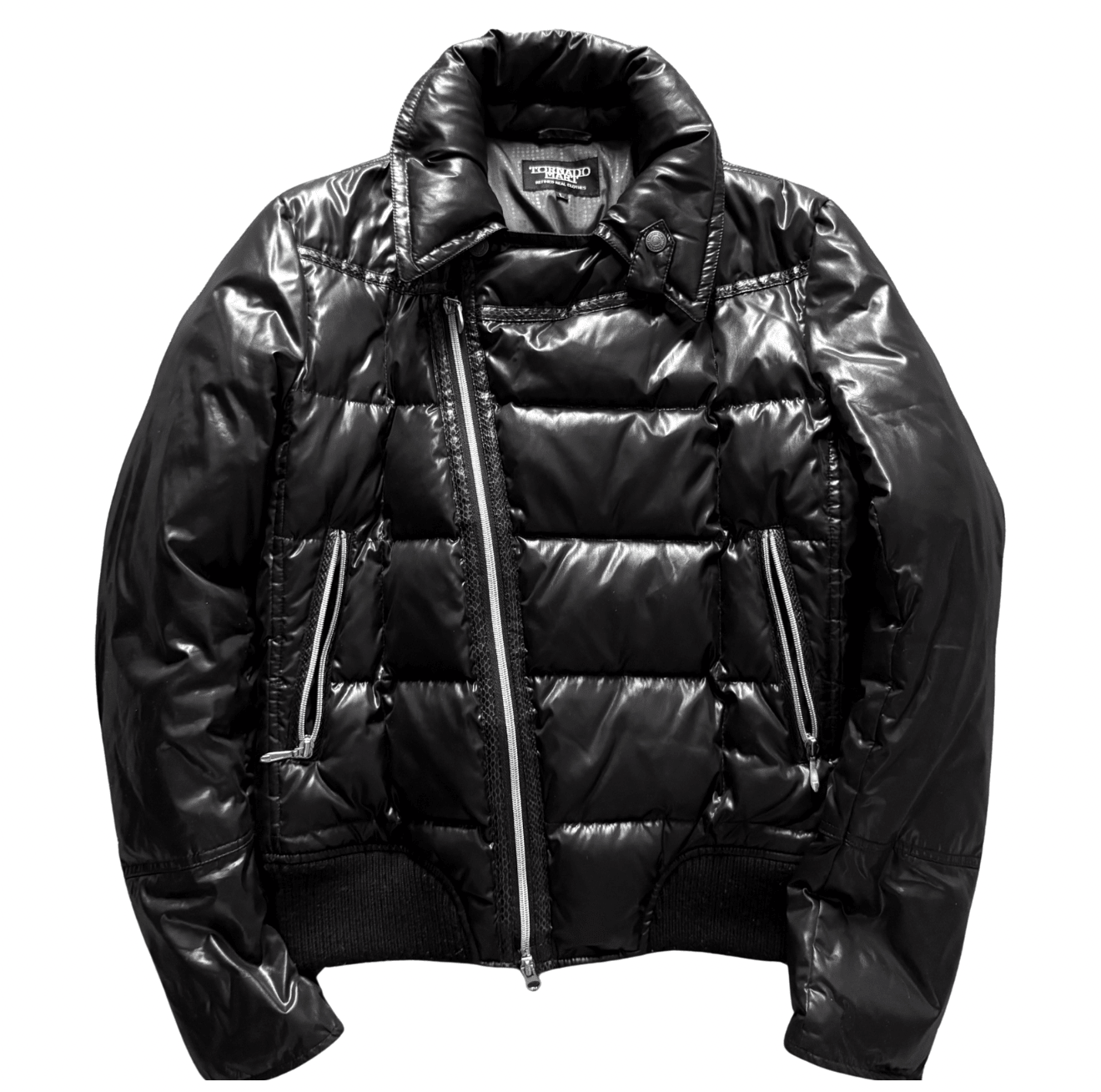 Tornado Mart Asymetrical Snakeskin Puffer Jacket - wintexarchive