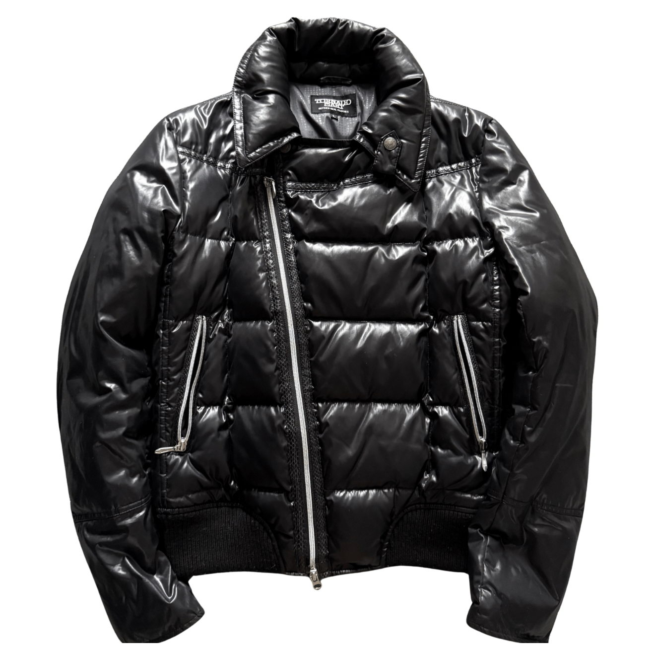 Tornado Mart Asymetrical Snakeskin Puffer Jacket - wintexarchive