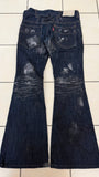 Tornado Mart Backlaced Waxed Bell Bottom Pants - wintexarchive