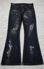 Tornado Mart Backlaced Waxed Bell Bottom Pants - wintexarchive