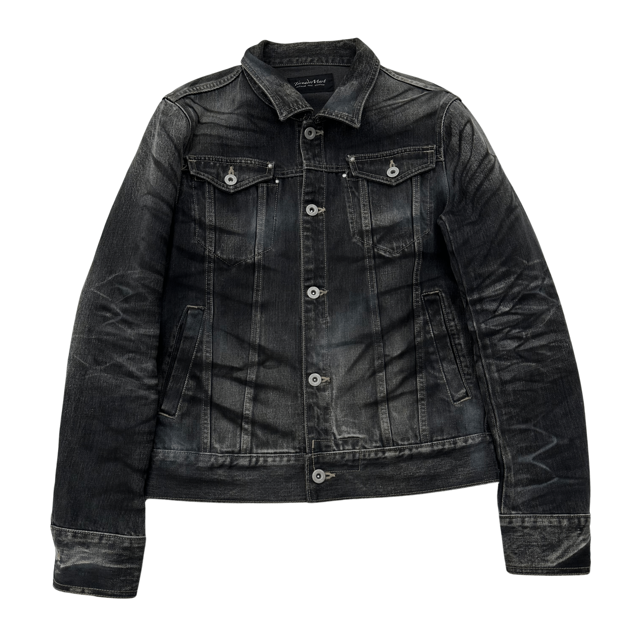Tornado Mart dark shadow zebra denim jacket - wintexarchive
