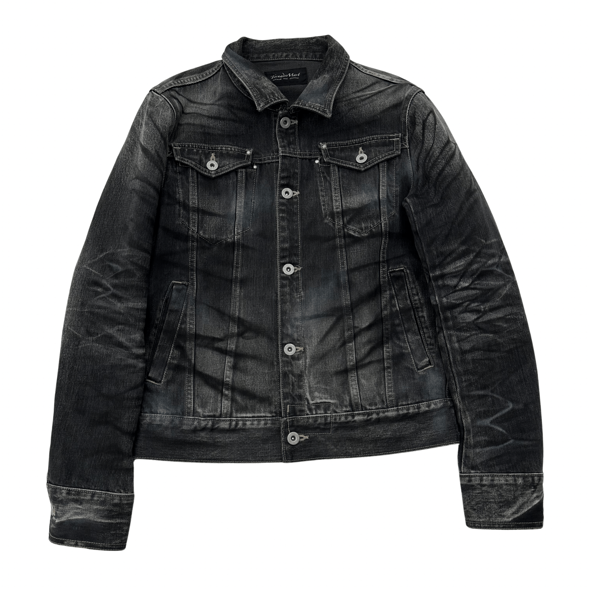 Tornado Mart dark shadow zebra denim jacket - wintexarchive