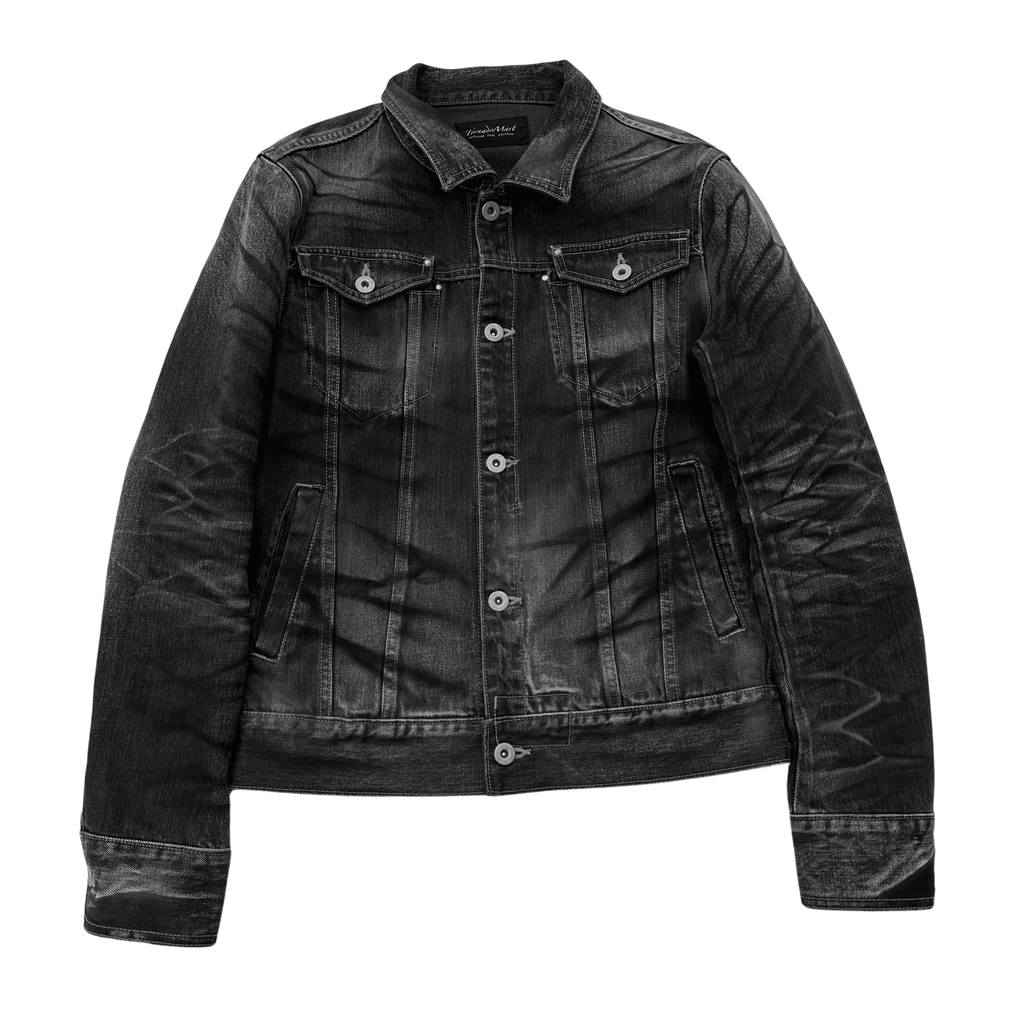 Tornado Mart dark shadow zebra denim jacket - wintexarchive