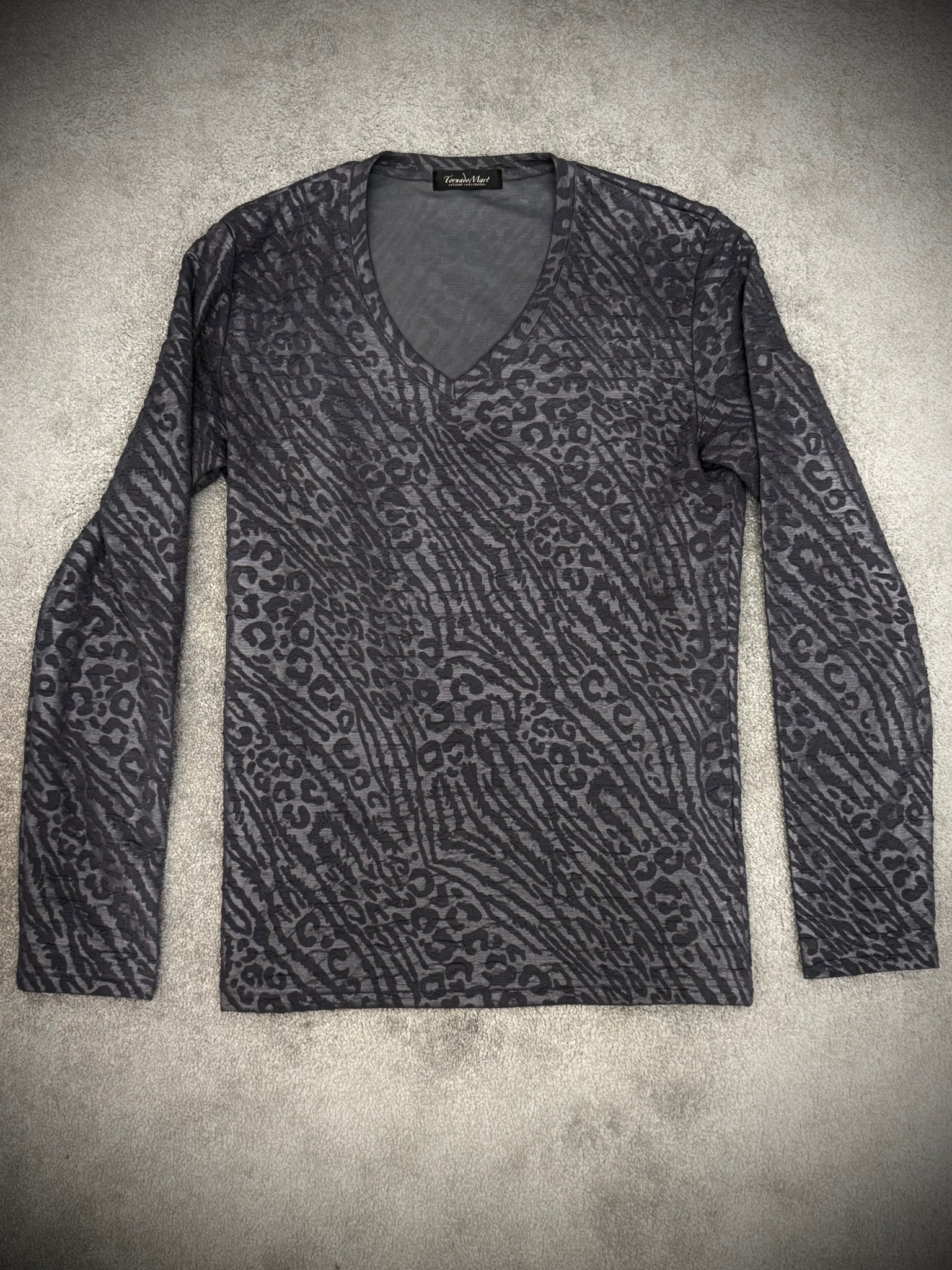 Tornado Mart Dark Shadow Zebra Longsleeve - wintexarchive