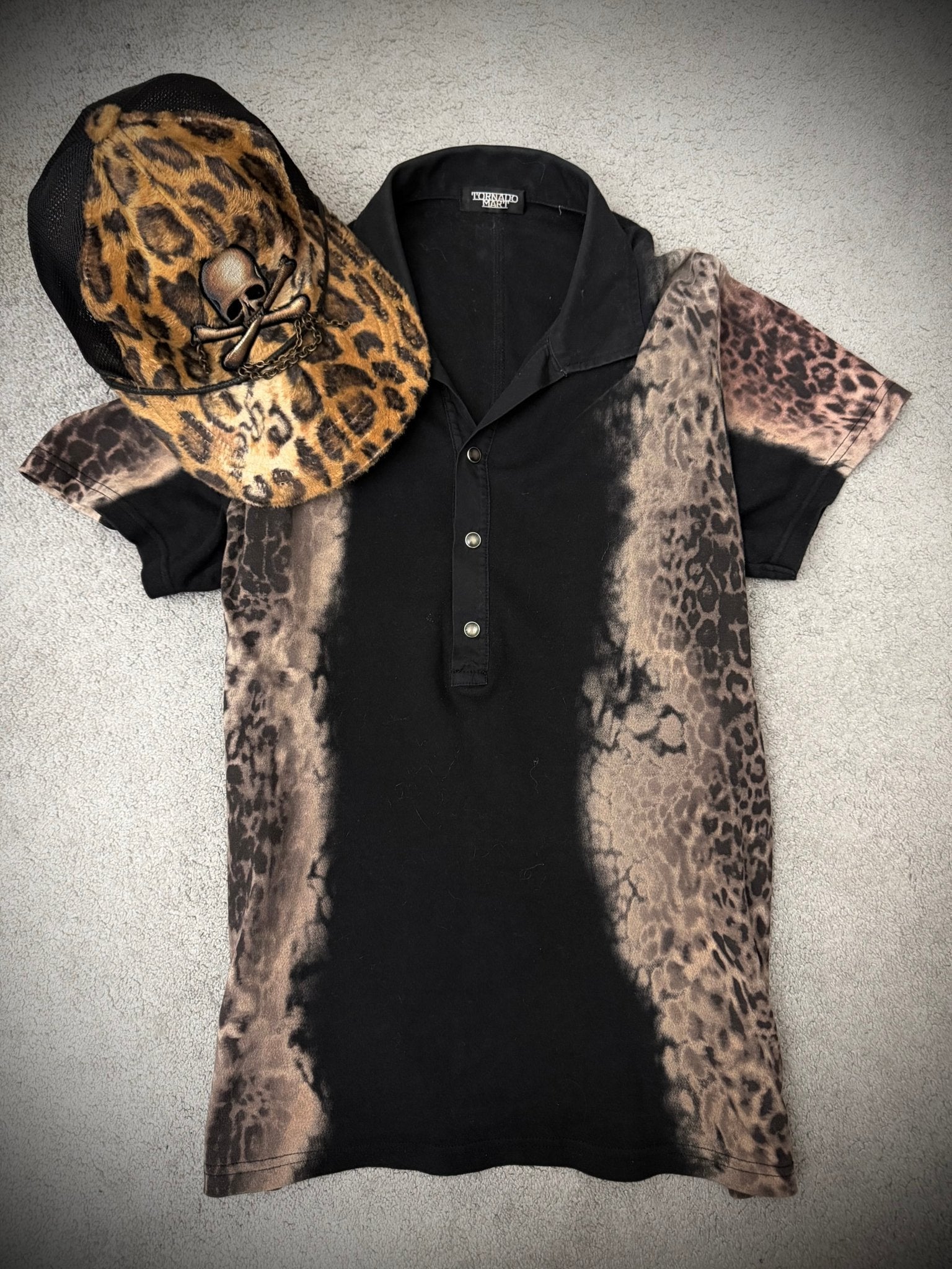 Tornado Mart early 2000‘s Infusion Leopard Polo Shirt - wintexarchive