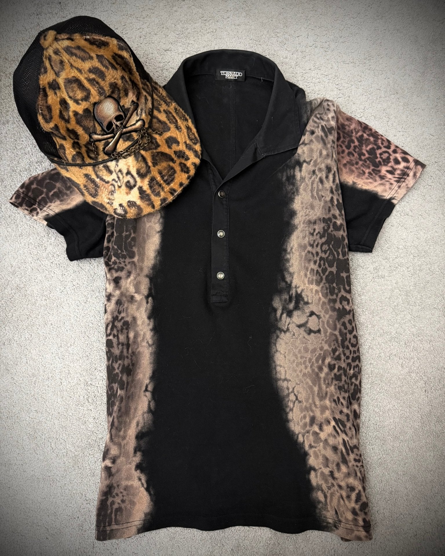 Tornado Mart early 2000‘s Infusion Leopard Polo Shirt - wintexarchive