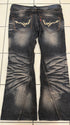 Tornado Mart Evolved Rhinestone Tribal Flared Pants - wintexarchive