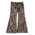 Tornado Mart Flower Imprinted Flared Denim - wintexarchive
